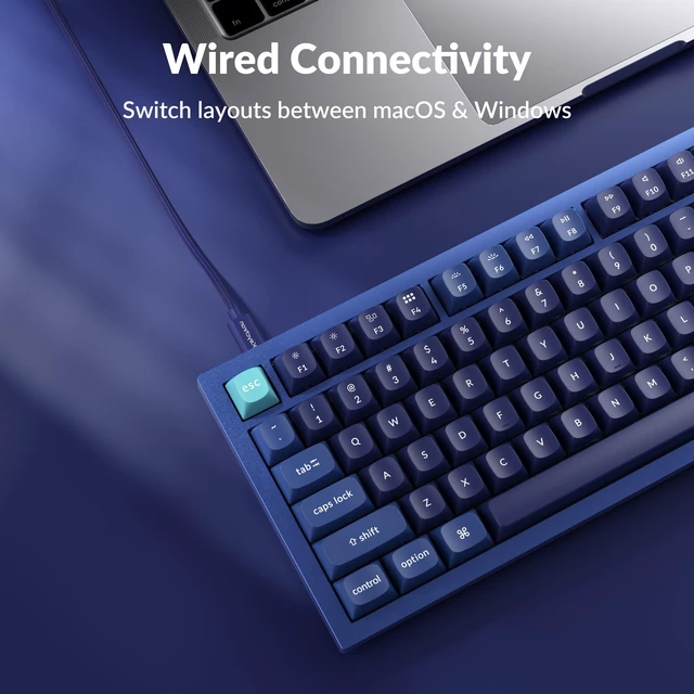 Alt view image 5 of 7 - Q3 TKL Wired Custom Mechanical Keyboard with Knob, Blue Hot-swappable Gateron G Pro Red switches, QMK/VIA programmable, double-gasket design, compatible with Mac, Windows and Linux