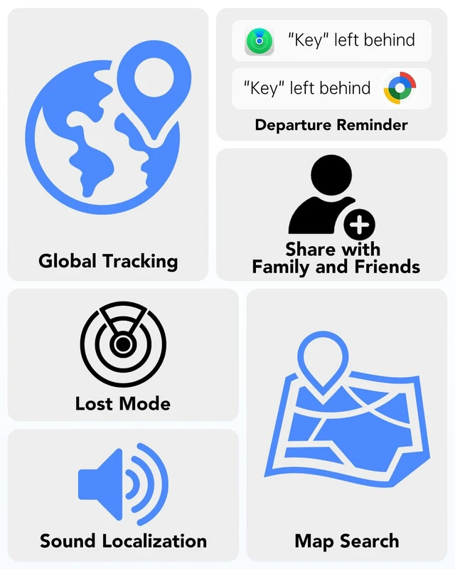 Alt view image 4 of 7 - 2026 Air Tracker Tags Item Locator for Android & iOS Bluetooth Tracker Smart Tags Compatible with Apple Find My (iOS) & Google's Find Hub(Android) for Keys, Luggage, Wallet, Vehicles Black (4 Pack)