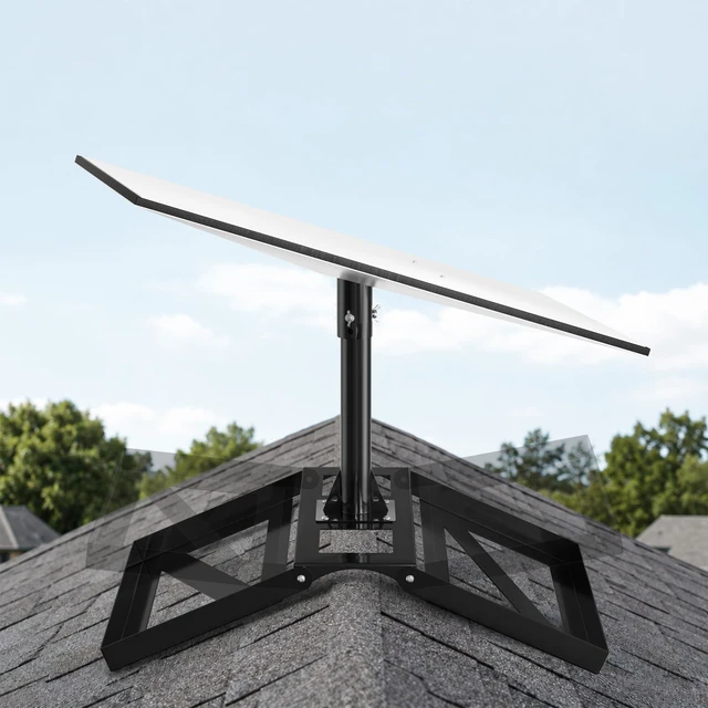 Main image of Compatible with Starlink Gen 3/Standard 4/4X, Heavy Duty Roof Ridge Mount No Drill Pivot Mounting Kit, 360° Rotatable Adjustable Angle, 16x8 Inch Base with Gen 3/Standard 4/4X Pipe Adapter