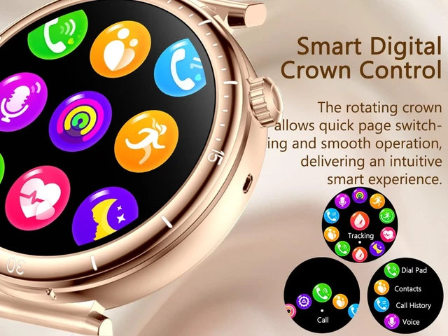 Alt view image 7 of 7 - Smart Watch with Earbuds for Women, 1.43 AMOLED Display, Bluetooth Calling, Heart Rate Monitor, Sleep Tracking, Fitness Tracker for SmartWatches, Compatible with Android & iPhone