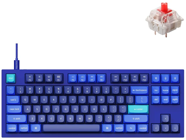 Main image of Q3 RGB Tenkeyless Layout 87-Key QMK/VIA Programmable Macro Hot-swappable Wired Custom Mechanical Keyboard with Gateron G Pro Red Switch Double Gasket Compatible with Mac Windows Linux(Blue)