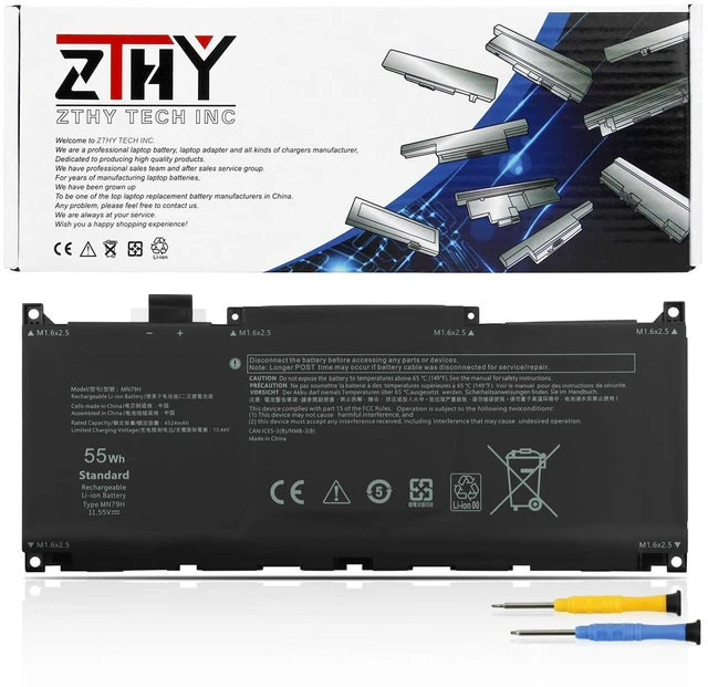 Main image of MN79H Laptop Battery for Dell XPS 9320, XPS 13 9340 9345, XPS 13 Plus 9320 XPS9320-7585SLV-PUS P51G P151G001 P151G002 2FVJM 02FVJM J7H5M 0J7H5M NXRKW 0NXRKW TR7FC Battery Replacement 11.55V 55Wh 3Cell