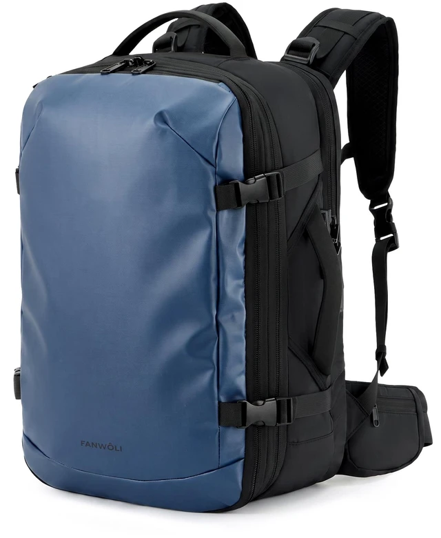 Main image of Vacuum Travel Backpack, One-Button Compression, Carry-On Built-in Electric Pump Ergonomic Hip Belt Expandable TSA Lock Water-Resistant Wet/Dry & Shoe Pockets 17" Laptop