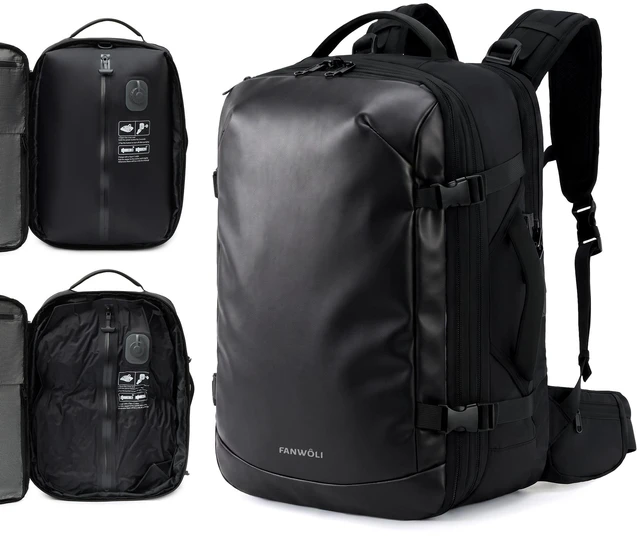 Main image of Vacuum Travel Backpack, One-Button Compression, Carry-On Built-in Electric Pump Ergonomic Hip Belt Expandable TSA Lock Water-Resistant Wet/Dry & Shoe Pockets 17" Laptop