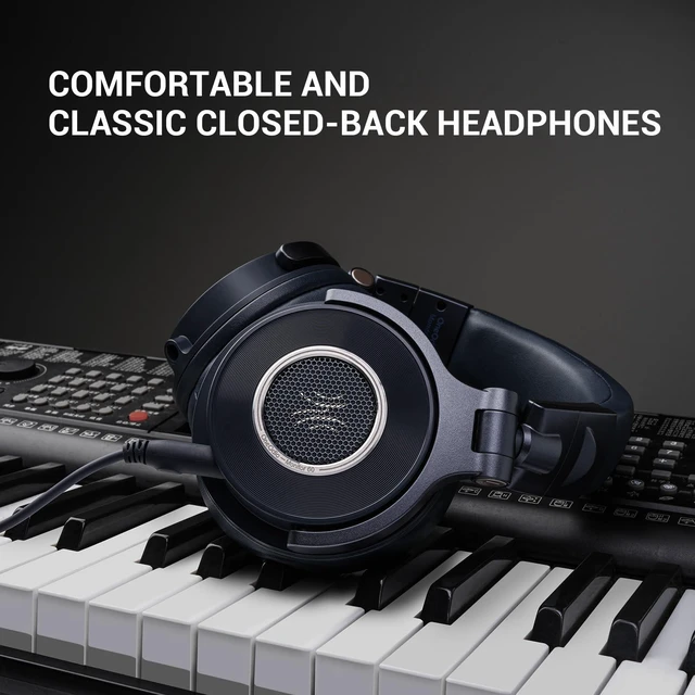 Alt view image 6 of 7 - Monitor 60 Professional Studio Headphones for Recording and Mixing Hi-Res wired monitoring with soft earmuffs and 6.35mm adapter for recording, tracking, mixing, DJing and broadcast