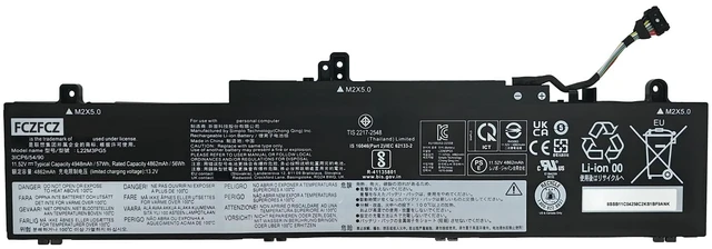 Main image of L22M3PG5 Battery 57Wh 4948mAh Replacement for Lenovo ThinkPad E14 Gen 5 E16 Gen 1 Series SB11K63028 SB11N46033 L22L3PG5 L22D3PG5 L22M3PG5 L22B3PG4 L22X3PG4 L22D3PG4 L22M3PG4 11.52V 3-Cell