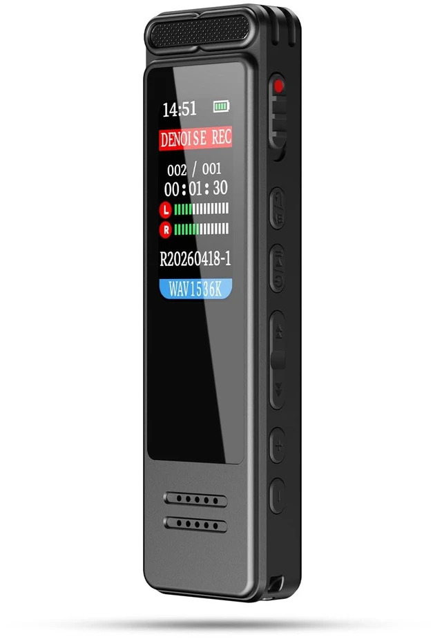 Main image of 96GB Digital Voice Recorder, Portable Audio Recorder with Built-in Speaker, Voice Activated, WAV, A-B Repeat & Password Protection Ideal for Meetings, Lectures & Interviews