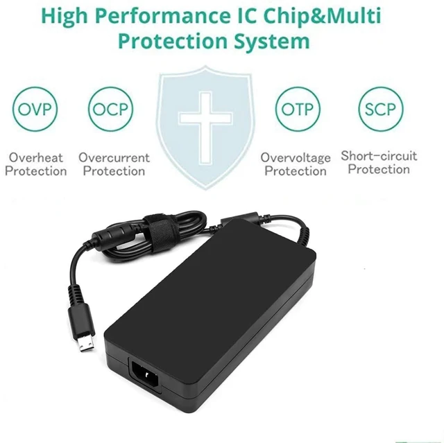 Alt view image 3 of 3 - 280W 20V 14A USB Tip Laptop Charger Compatible with GE66 Dragonshield 10SFS MSI GE66 GE76 Raider GP76 GP66 Leopard ADP-280BB B A18-280P1A Power Supply Adapter Cord