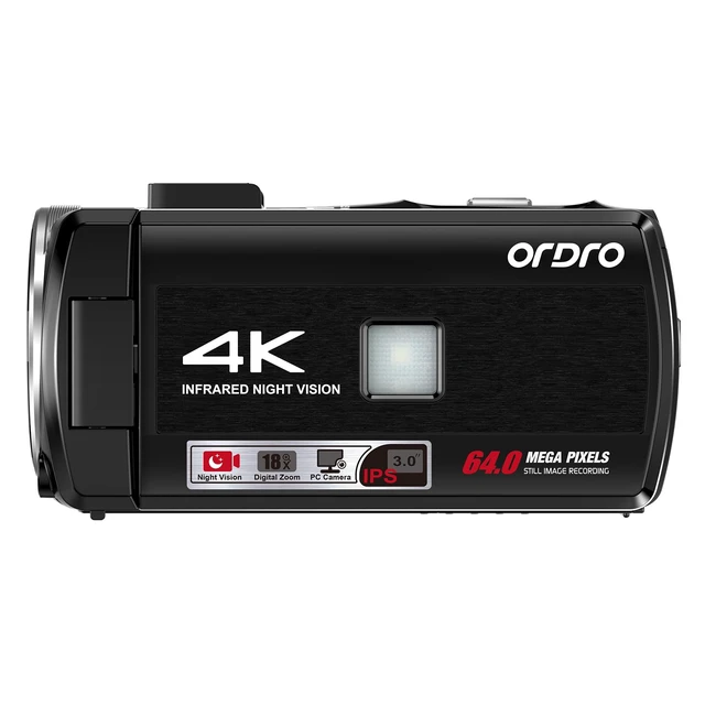 Alt view image 2 of 7 - Z36 Video Camera Camcorder 4K, 64MP Vlogging Camera for YouTube 18X Digital Zoom 3.0 Rotation Screen, IR Night Vision,Mini Tripod and 2 Batteries