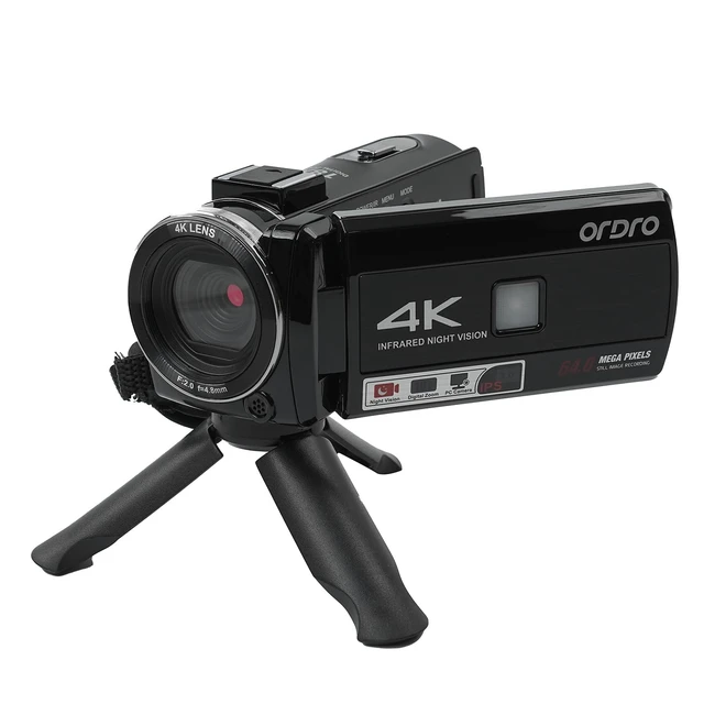 Alt view image 7 of 7 - Z36 Video Camera Camcorder 4K, 64MP Vlogging Camera for YouTube 18X Digital Zoom 3.0 Rotation Screen, IR Night Vision,Mini Tripod and 2 Batteries