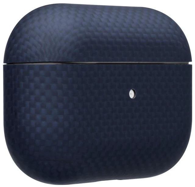 Main image of for AirPods Pro 3 Ultra-Thin 0.6mm Aramid Fiber Case Lightweight 6g Hard Shell Slim Protective Cover Wireless Charging Compatible Matte Non-Slip Grip Blue Crosshatch