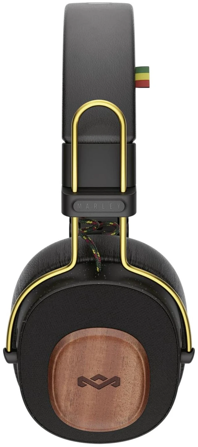 Alt view image 7 of 7 - House of Positive Vibration Riddim On-Ear Headphones, 50-Hour Playtime, Quick Charge, Crystal Clear Calls, Sustainable Bamboo (Rasta)