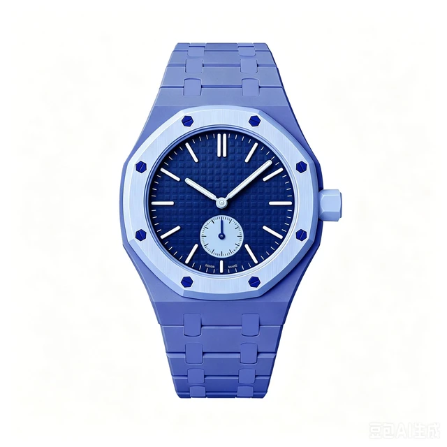 Alt view image 4 of 5 - Full Ceramic Watch Case & Strap Replacement Compatible with AP x Swatch Royal Pop Series,Convertible Wrist Strap for 3 o'clock Crown Orientation,Waterproof Replacement Strap
