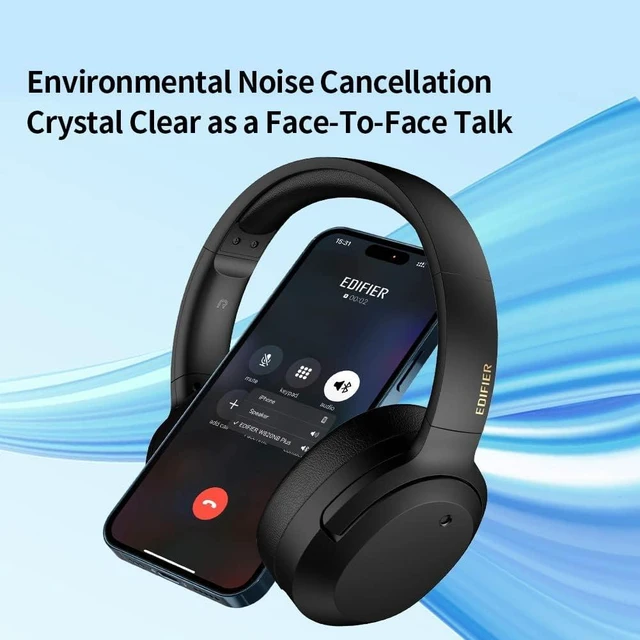 Alt view image 3 of 7 - W820NB Plus Over-Ear Active Noise Cancelling Headphones, Clear Calls with Deep Noise Reduction,Bluetooth Headphones with LDAC for Hi Res Wireless Audio Comfortable Fit,Bluetooth 5.2, Ivory