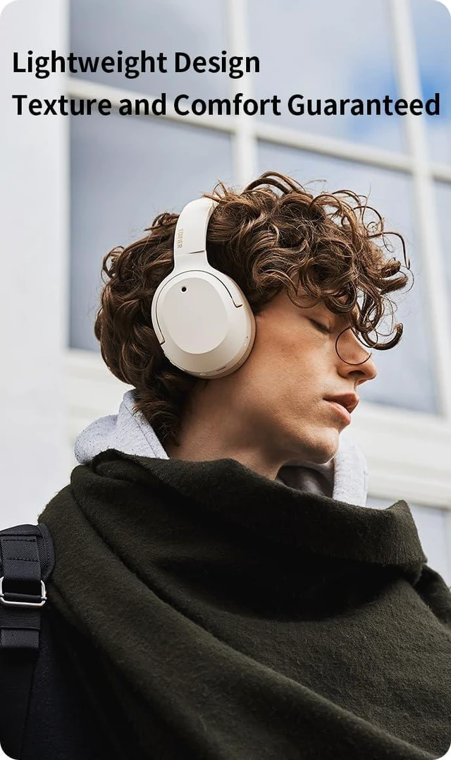 Alt view image 7 of 7 - W820NB Plus Over-Ear Active Noise Cancelling Headphones, Clear Calls with Deep Noise Reduction,Bluetooth Headphones with LDAC for Hi Res Wireless Audio Comfortable Fit,Bluetooth 5.2, Ivory