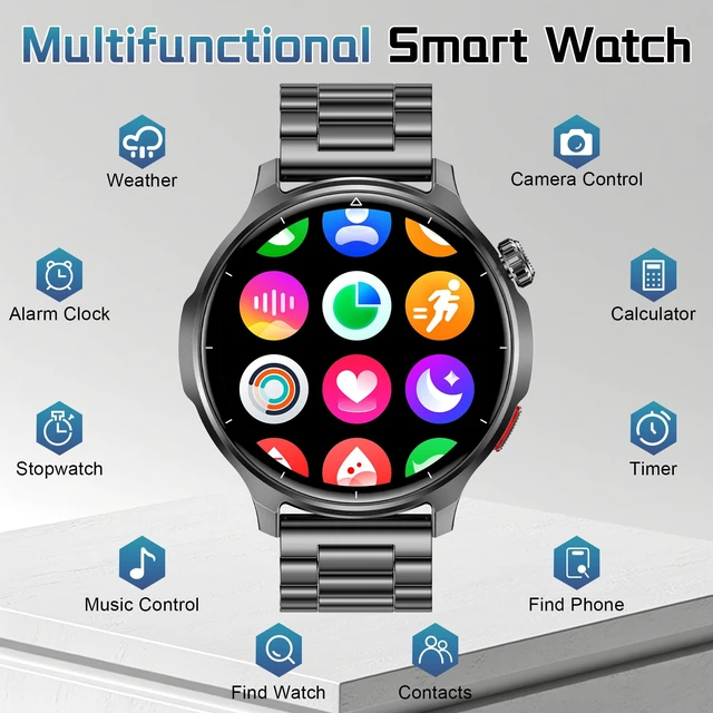 Alt view image 7 of 7 - Military Smart Watch for Men 1000mAh Battery 1.52" HD Screen IP68 Waterproof, Bluetooth Call, 100+ Sports Modes, Sleep/Health Monitoring, Compatible iOS Android, Black