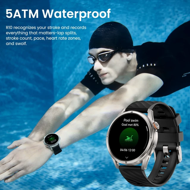 Alt view image 4 of 6 - Magic R10 Rugged Smart Watch with GPS, 5 ATM & IP69K Waterproof 1.43" AMOLED Display Fitness Smartwatch, 50-Day Battery Life, 180 Sport Modes, Heart Rate/Sleep Tracker for Android & iPhone