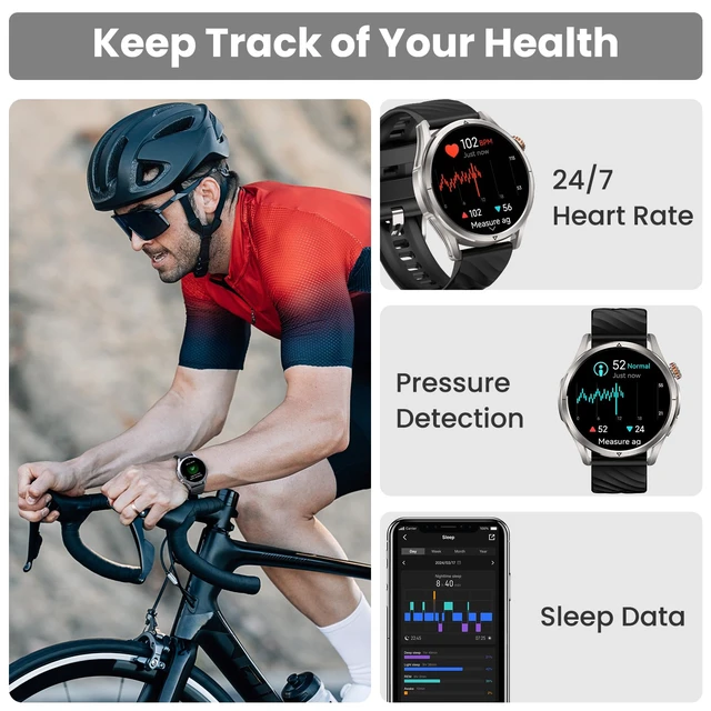 Alt view image 5 of 6 - Magic R10 Rugged Smart Watch with GPS, 5 ATM & IP69K Waterproof 1.43" AMOLED Display Fitness Smartwatch, 50-Day Battery Life, 180 Sport Modes, Heart Rate/Sleep Tracker for Android & iPhone