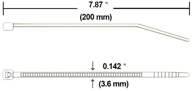 Alt view image 3 of 6 - 8" Tefzel Zip Tie,ETFE Cable ties,High Temp Zip Tie Blue,Chemical Resistan for Demanding Industrial Applications (Pack of 100)