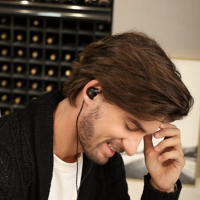 Alt view image 3 of 7 - T3 Plus IEM, 10mm LCP Dynamic Driver Wired Earbuds, Balanced Sound, 3D-Printed Resin Shell, Detachable 0.78mm 2-Pin OFC Cable, 3.5mm in-Ear Monitor