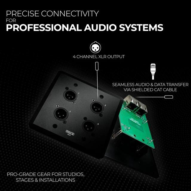 Alt view image 2 of 5 - Wall CAT MX-B (Male, Black) - Audio Over Shielded CAT Cable Capable of sending analog audio, DMX, Clear-Com and AES