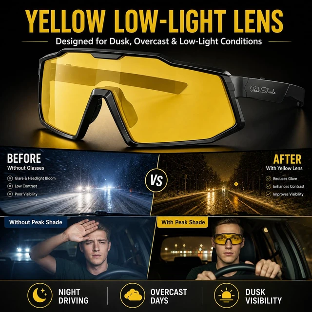Alt view image 5 of 7 - Bluetooth Sunglasses with AI Translation, Night Vision Driving Smart Glasses, 133 Languages, Voice Recording, Hands-Free Calls, Polarized UV400, IP65 Waterproof Dustproof,Speaker Glasses