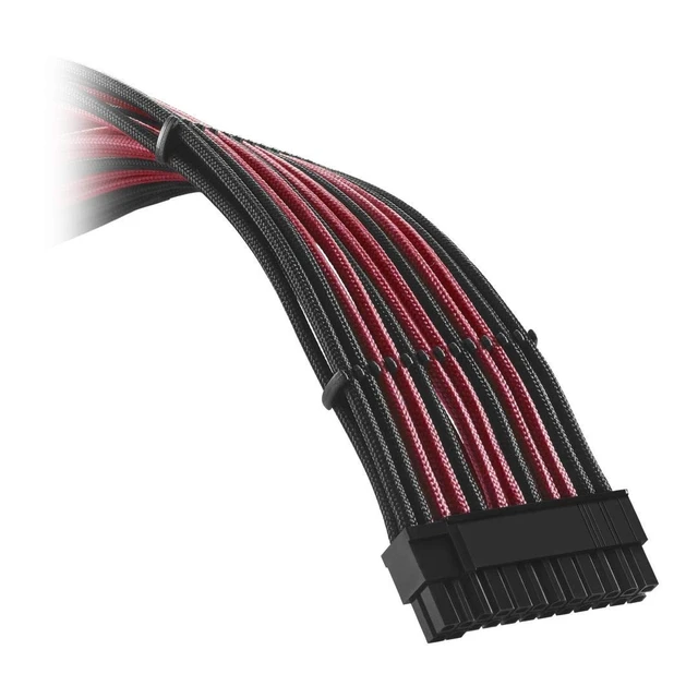 Alt view image 2 of 3 - RT-Series Classic ModFlex Sleeved Cable Kit for ASUS/Seasonic/Phanteks Revolt (Black + Red)