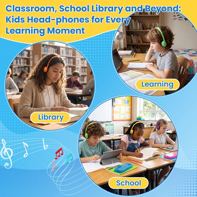 Alt view image 7 of 7 - USB-C Headphones Bulk 30 Pack for Classroom, Multi Color For Kids & Teens, Smartphone Compatible, USB Type-C, School Use