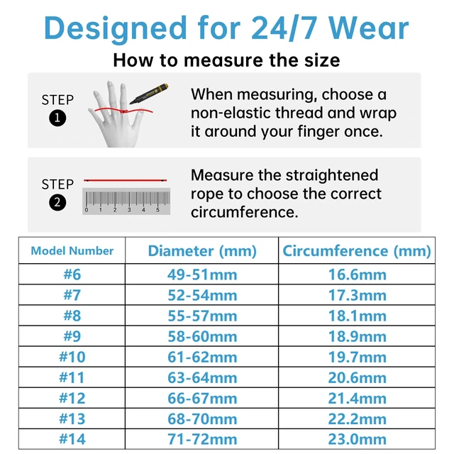Alt view image 6 of 6 - Smart Ring Health Tracker for Women & Men, Stress & Sleep Monitor, Heart Rate & Step Tracker, No Subscription Required, iOS/Android Compatible (Rose Gold, 6)