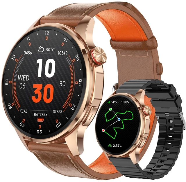Main image of Smart Watch for Men Built-in GPS(Answer/Make Call/Text), 1.46" AI Smartwatch for Android Phones/iPhone, 100+ Sport Mode Fitness Tracker with Health/Sleep Monitor, Compass/Barometer/Altitude(2 Straps)