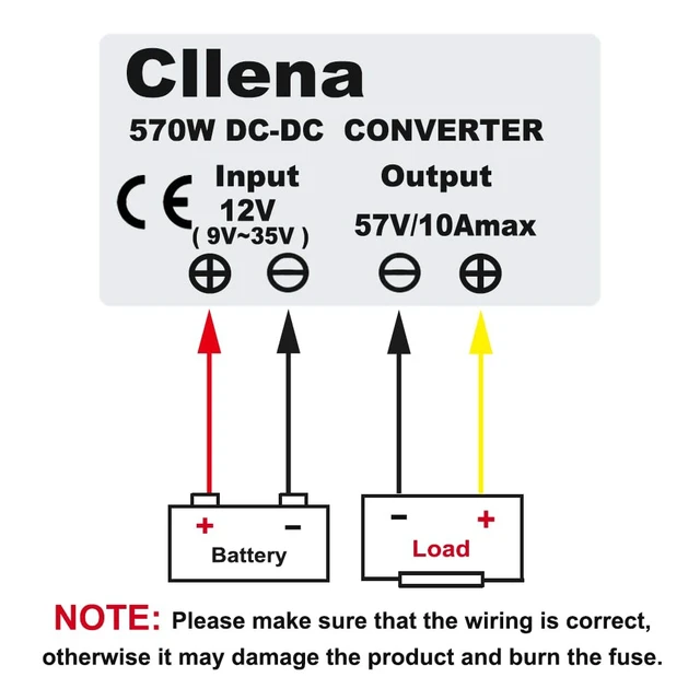 Alt view image 7 of 7 - DC12V(9V-35V) Step Up to 57V 10A 570W Booster Converter Power Supply Voltage Transformer for Starlink GEN 3 Router