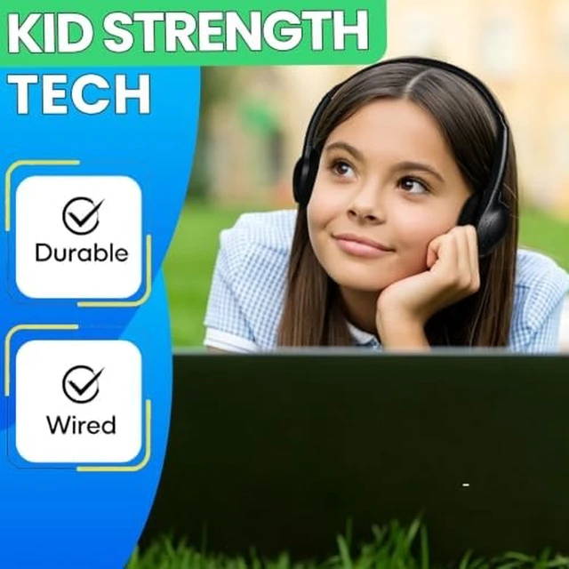 Alt view image 7 of 7 - Bulk Wired Headphones 50 Pack for Black for School Classroom Students Wholesales Stereo on Ear Headphones for Children Toddler Teen Skids Boys Girls