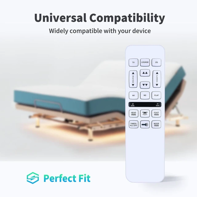 Alt view image 5 of 7 - HJH55/HJC18 Remote for Mlily/Bedtech/Richmat/iDealBed Adjustable Bed Easy pairing,Responsive control,Backlit buttons,for Mattress Firm 600 or 3000 Control Box