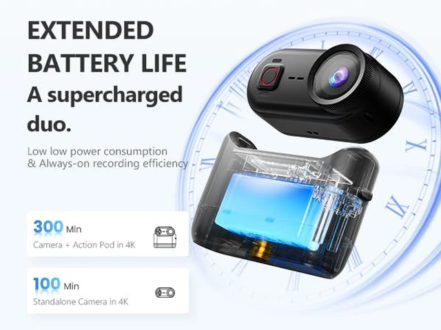 Alt view image 2 of 6 - 4K Mini Action Camera, 10M Underwater Body Camera,Built-in 64GB SD Card,Wearable Action Body Cam,Thumb Size Hands-Free POV Recording, Magnetic Sport DV for Running, Cycling, Swimming, Hiking