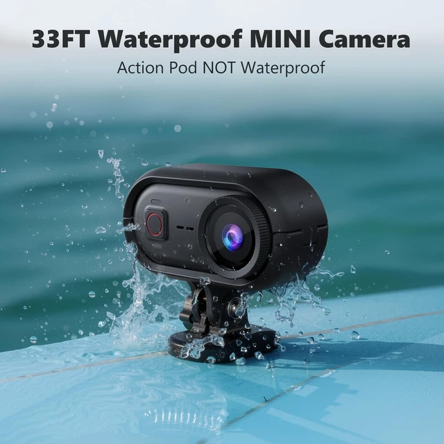 Alt view image 3 of 6 - 4K Mini Action Camera, 10M Underwater Body Camera,Built-in 64GB SD Card,Wearable Action Body Cam,Thumb Size Hands-Free POV Recording, Magnetic Sport DV for Running, Cycling, Swimming, Hiking