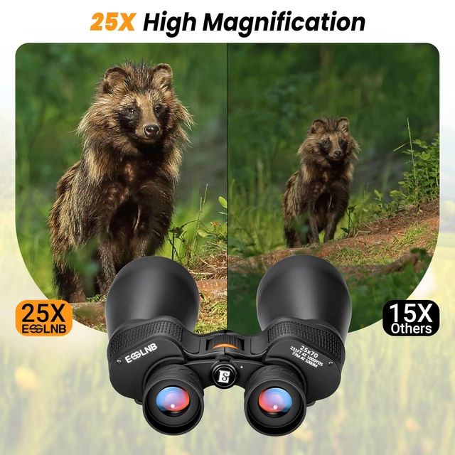 Alt view image 2 of 7 - 25x70 Astronomy Binoculars Giant for Adults, Outdoor Waterproof Binoculars for Travel Stargazing Bird Watching Hunting with Built-in Tripod Adapter and Carrying Bag