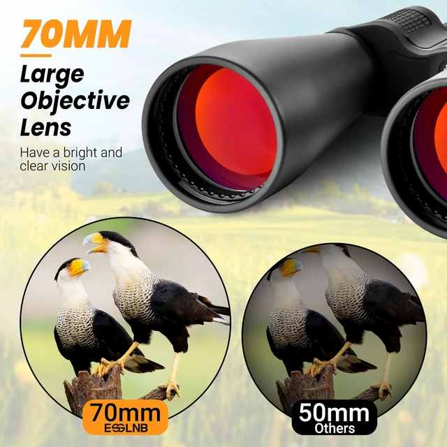 Alt view image 3 of 7 - 25x70 Astronomy Binoculars Giant for Adults, Outdoor Waterproof Binoculars for Travel Stargazing Bird Watching Hunting with Built-in Tripod Adapter and Carrying Bag