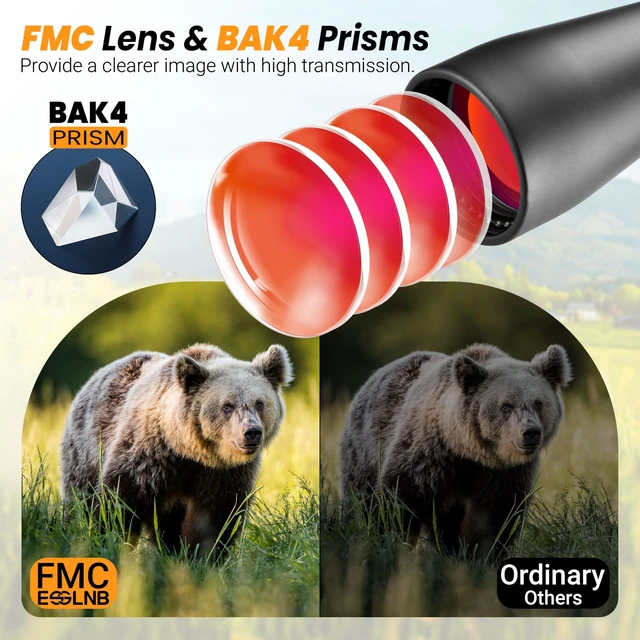 Alt view image 4 of 7 - 25x70 Astronomy Binoculars Giant for Adults, Outdoor Waterproof Binoculars for Travel Stargazing Bird Watching Hunting with Built-in Tripod Adapter and Carrying Bag
