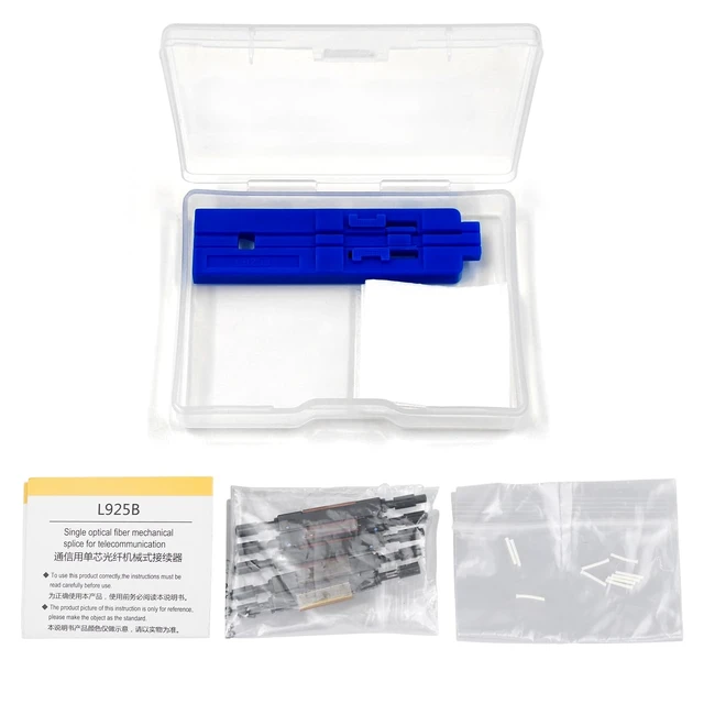 Alt view image 7 of 7 - 50-Pack Fiber Optic Quick Connector Mechanical Splice for Bare Fiber & Fiber Pigtail