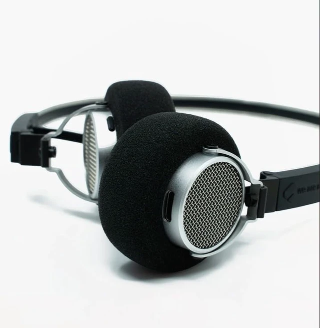 Alt view image 7 of 7 - EQ-002 Freddie Retro Wireless Headphones with Bluetooth 6.0 14-Hour Battery Life, Interchangeable Ear Cushions, 36mm Drivers, Wired & Wireless, Adjustable Steel Headband