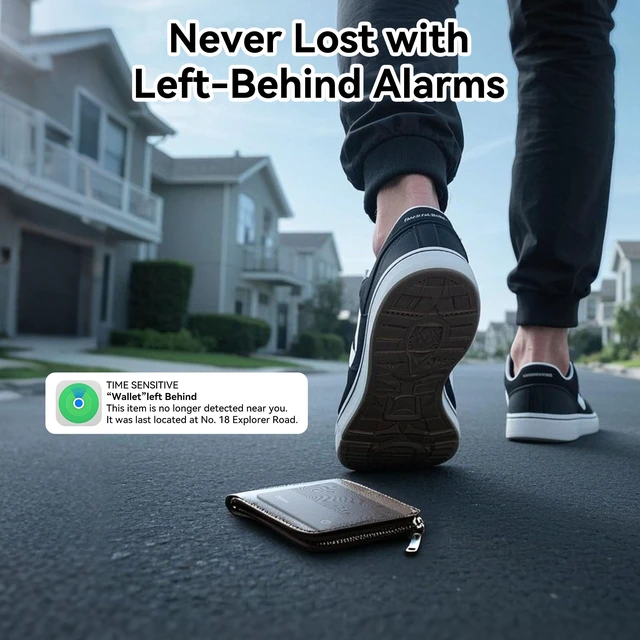 Alt view image 6 of 7 - Ultra-Thin Wallet Tracker Card - Apple MFi Certified Find My Tracker, IP68 Waterproof Slim AirTag Card for Wallet Passport Keys, Qi Wireless Charging, 5-Month Battery(iOS Only)