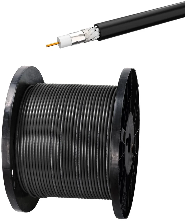 Main image of Belden 1694A Coaxial Cable Black 100ft Low Loss Precision 75 Ohm Video Cable Supports 3G/6G/12G/HD-SDI/4k for HDTV and Professional SDI Applications