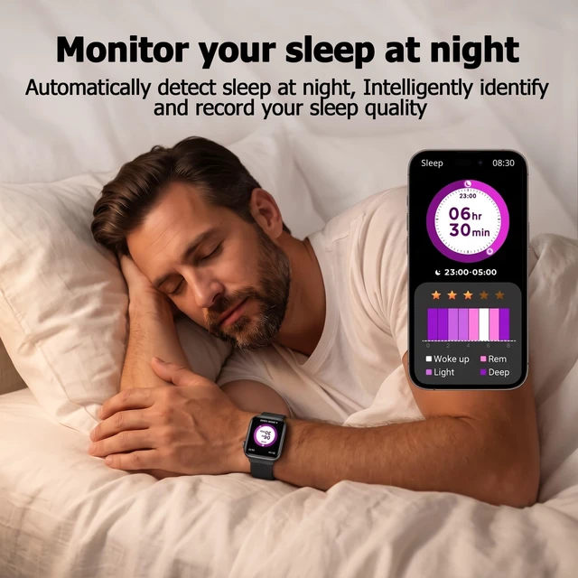 Alt view image 6 of 7 - Smart Watch for Men Women, 1.9" HD Screen Fitness Tracker & Bluetooth Call Heart Rate/Blood Pressure/SpO2/Sleep Monitor, Magnetic Metal Band, 123 Sports, IP67 Waterproof Activity Tracker, iOS/Android