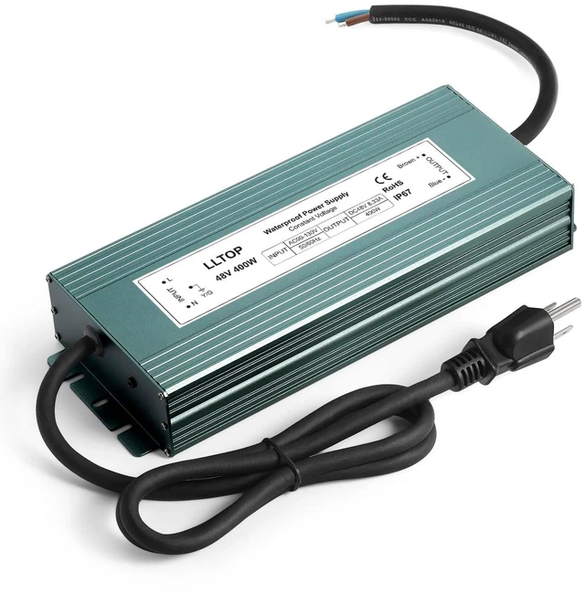 Main image of 48V DC Power Supply Waterproof IP67 Transformer 400W 8.33A AC100-130V Input, Aluminum Case, Constant Voltage Converter, Outdoor Transformer for LED Lights, For Pump Humidifier
