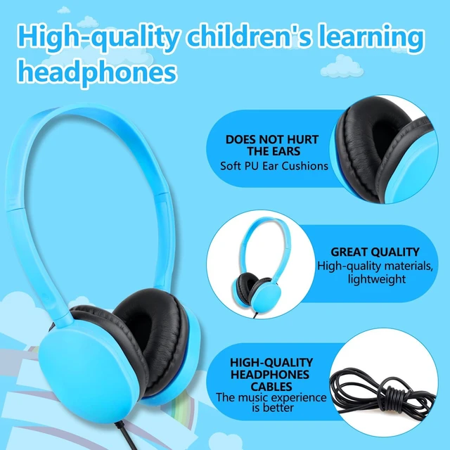 Alt view image 3 of 7 - USB C Headphones Bulk for Classroom Kids School 20 Pack,Wired On-Ear USB Type C Headphones for Students Children Teens Boys Girls Travel iPad Tablet Mixed Colors