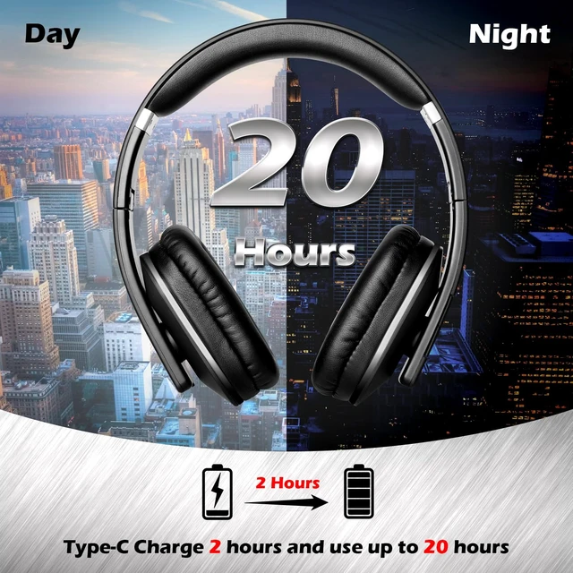 Alt view image 2 of 7 - EP650 Bluetooth Wireless Over-Ear Headphones with aptX Low Latency, NFC, Multipoint Pairing, Wired Option, Built-in Microphone - Black