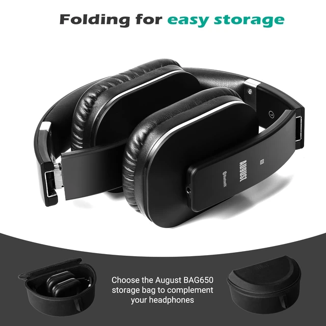 Alt view image 4 of 7 - EP650 Bluetooth Wireless Over-Ear Headphones with aptX Low Latency, NFC, Multipoint Pairing, Wired Option, Built-in Microphone - Black