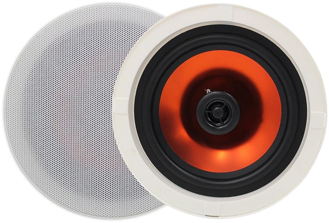 Main image of 8 Inch in-Ceiling Speakers, 400W Peak (200W Each) Passive Flush Mount Speakers for Home Theater, Multi-Room Audio, Indoor & Covered Patio (2 Speakers)