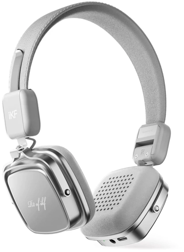 Main image of R2 Retro Classic Bluetooth Headphones, Vintage Ergonomic Design 40mm Drivers ENC Clear Call, 60H Playtime, 3.5mm Wired Headset, All-Day Comfort, Throwback 80s 90s, Grey