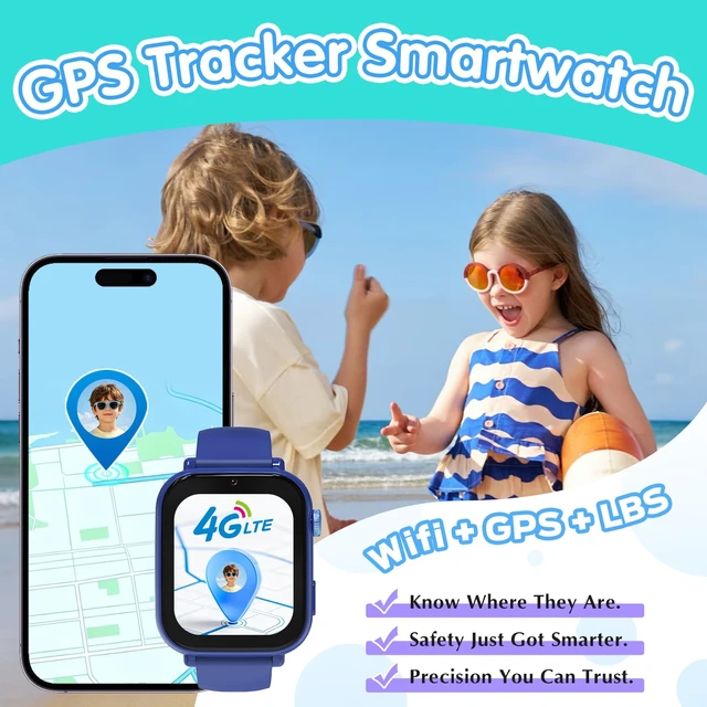 Alt view image 2 of 7 - Kids Smart Watch 4G with GPS Tracker for Boys Girls, Smartwatch for Kids Vioce Video Call SOS for Children 4-12 Bithday Gift